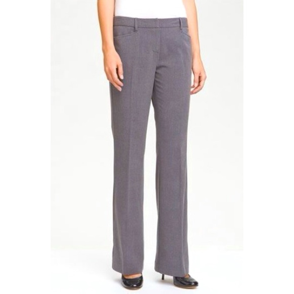 MICHAEL Michael Kors Gray Straight Leg Trousers Work Pants Womens Size 10